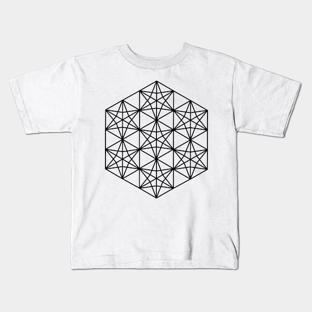 Kasane Rindo Traditional Japanese Pattern - Hex Kids T-Shirt by Yusuke Art